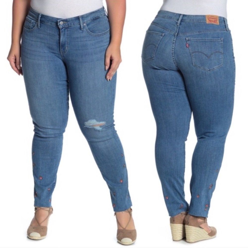 •LEVI’S• 311‎ Shaping Skinny Jean Flower Embroidery